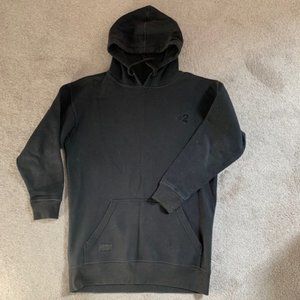 Plus2 Snowboard Ski Riding Hoodie, Extended Length, Men, Medium, Black